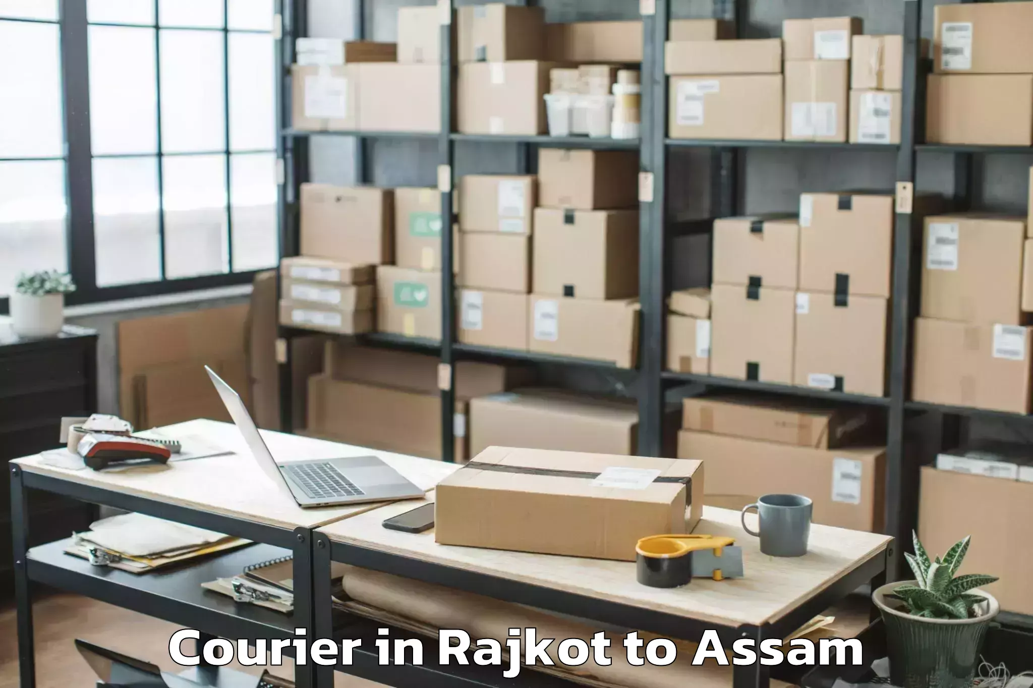 Book Rajkot to Pachim Nalbari Courier